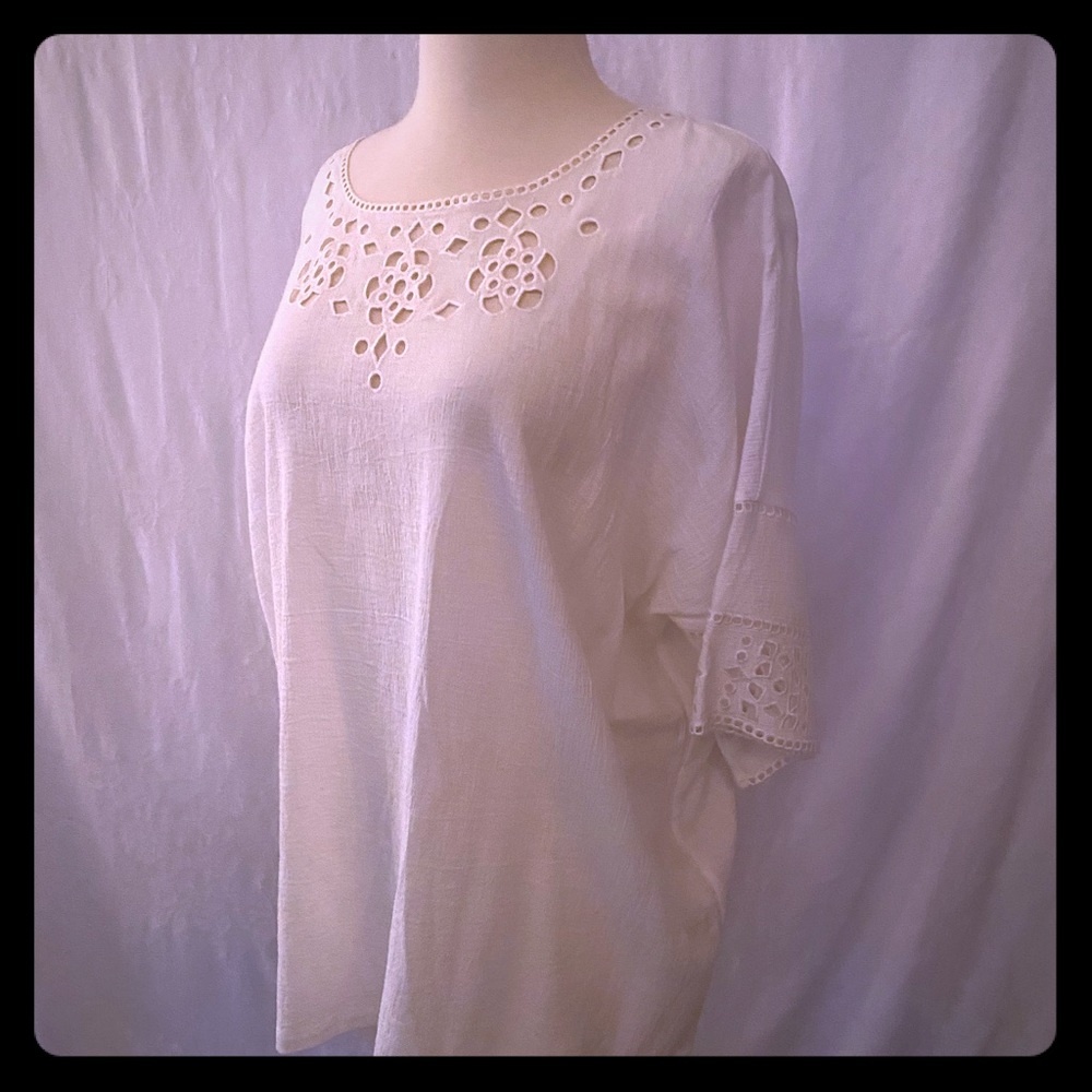 Gauzy NWT cotton max studio blouse coverup